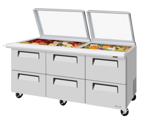 Turbo Air TST-72SD-30-D6-N-GL Mega Top Sandwich / Salad Prep Table