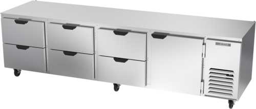 Beverage Air UCRD119AHC-6 119" 1-Door 6-Drawer Undercounter Refrigerator | 52.5 Cu. Ft.