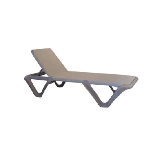 Grosfillex US891763 Nautical Pro Outdoor Chaise | Ash