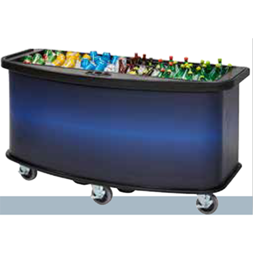 Cambro CVC75B 5 Full Sized Well Vending Cart Base Unit | 75" x 33-1/2"