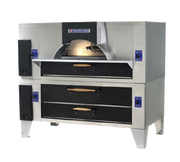 Bakers Pride FC-616/Y-600BL 60" Brick Lined Double Deck Gas Pizza Oven | 260,000 BTU