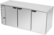 Beverage Air BB78HC-1-S 79" 3 Solid Door Stainless Back Bar Cooler | 33.59 Cu. Ft.