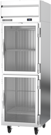 Beverage Air HRPS1HC-1HG 26" 2 Glass Half Door Top Mount Reach In Refrigerator | 22.28 Cu. Ft.