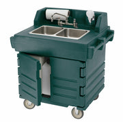 Cambro KSC402 CamKiosk Electric Heated Mobile Hand Sink Cart | 2 Compartment Sink