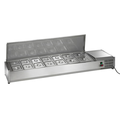 Arctic Air ACP63 63" Countertop Refrigerated Prep Rail | 14 Sixth Pan