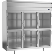 Beverage Air PR3HC-1BHG 77.75" 6 Glass Half Door Reach In Refrigerator | 68.34 Cu. Ft.