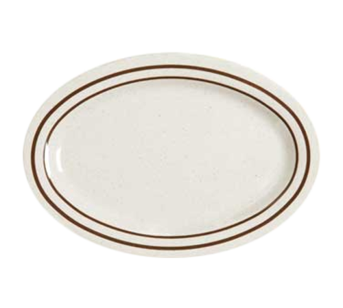 G.E.T. OP-950-U Ultraware 9-3/4" x 7-1/4" Oval Melamine Platter | Case of 24