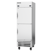 Beverage Air HBRF23HC-1-A 2 Solid Half Door Dual Temp Refrigerator Freezer | 20.15 Cu. Ft.