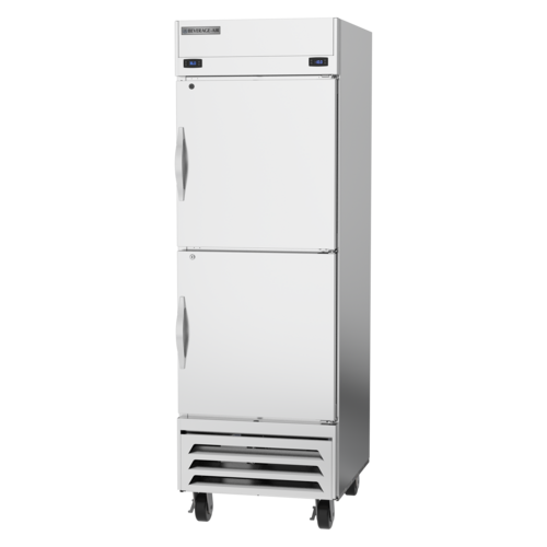 Beverage Air HBRF23HC-1-A 2 Solid Half Door Dual Temp Refrigerator Freezer | 20.15 Cu. Ft.