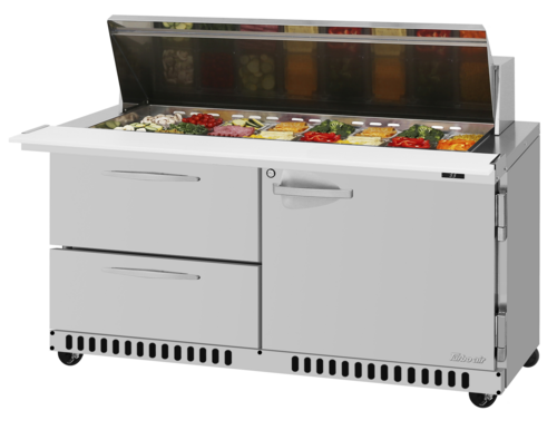 Turbo Air PST-60-24-D2R(L)-FB-N Mega Top Sandwich / Salad Prep Table