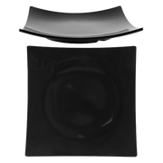 Thunder Group 24007BK 7-3/8" Black Square Melamine Flair Plate | Case of 12
