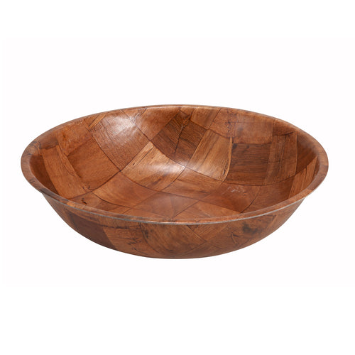Winco WWB-12 12" Woven Wood Salad Bowl