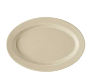 G.E.T. OP-115-S Tahoe 11-1/2" x 8" Sandstone Oval Melamine Platter | Case of 24