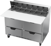 Beverage Air SPED48HC-12C-4 48" 4 Drawer Refrigerated Sandwich Prep Table | (12) 1/6 Pan