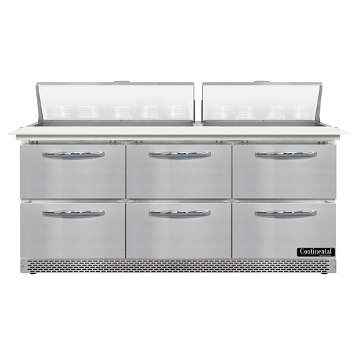 Continental Refrigerator D72N18C-FB-D Refrigerated Counter, Sandwich / Salad Unit