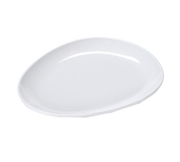 G.E.T. CS-6111-W Siciliano White 11 x 9-1/2" Egg Shaped Melamine Platter | Case of 12