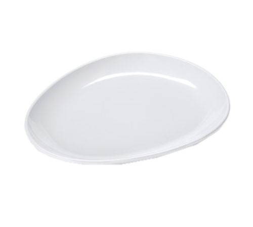 G.E.T. CS-6111-W Siciliano White 11 x 9-1/2" Egg Shaped Melamine Platter | Case of 12