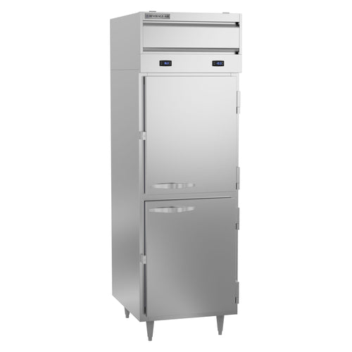 Beverage Air PRF12-12HC-1HS 2 Solid Half Door Dual Temp Refrigerator Freezer | 18 Cu. Ft.