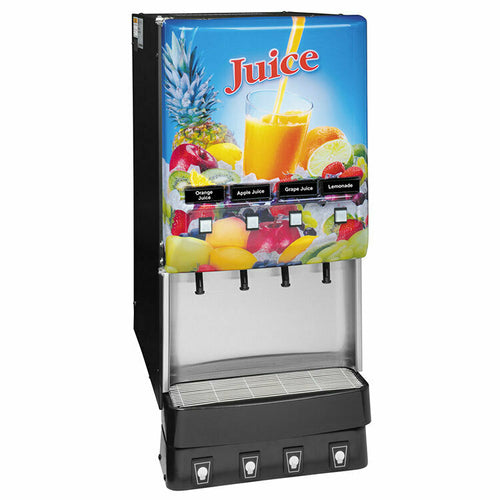 Bunn 37300.0054 JDF-4S Silver Series 4-Flavor Cold Beverage Dispenser | 4 gal.