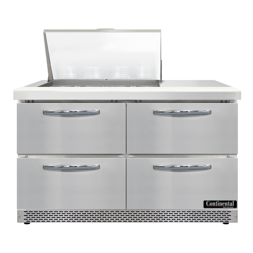 Continental Refrigerator D48N12M-FB-D Refrigerated Counter, Mega Top Sandwich / Salad Unit