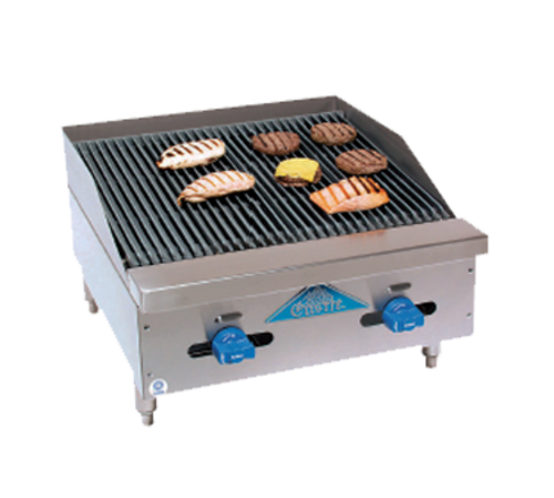 Comstock-Castle FHP24-2RB 24" Manual Countertop Gas Radiant Charbroiler | 66,000 BTU