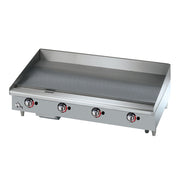 Star-Max 648TSPF 48" Snap-Action Thermostatic Countertop Gas Griddle w/ 1" Steel Plate | 113,200 BTU