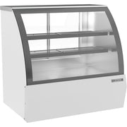 Beverage Air CDR4HC-1-W 49.25" White Curved Glass Refrigerated Deli Case | 14 Cu. Ft.