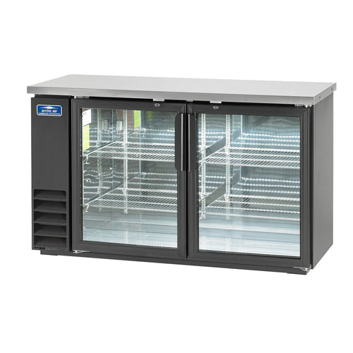 Arctic Air ABB60G 60" 2 Door Black Vinyl Back Bar Cooler | 1/3 HP
