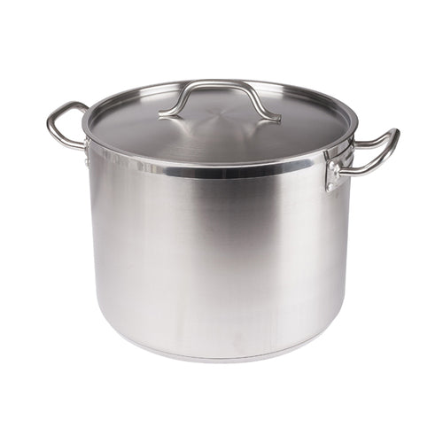 Winco SST-24 24 qt. Stainless Steel Stock Pot