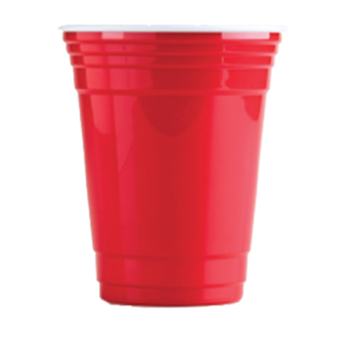 G.E.T. SC-16-R Red 16 oz Reusable Plastic Tumbler | Case of 24