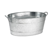 Tablecraft BT1914 Galvanized Oval 5.5 Gallon Beverage Tub