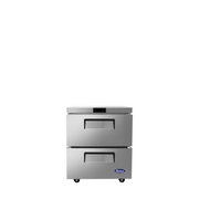 Atosa MGF8415GR 27.5" 2-Drawer Reach-In Undercounter Refrigerator | 7.15 Cu. Ft.