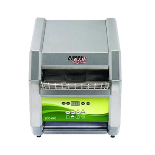 APW Wyott ECO 4000-500E 500 Slice/Hr. Electric Countertop Conveyor Toaster | Electronic Controls