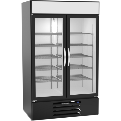 Beverage Air MMF44HC-1-B 47" 2 Glass Door Black Reach In Merchandiser Freezer | 44 Cu. Ft.