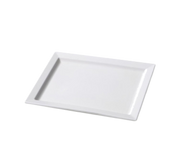G.E.T. Bake & Brew ML-294-W White 12 x 9" Rectangle Melamine Platter