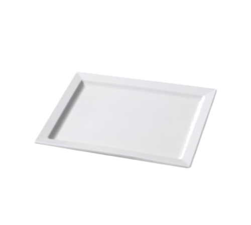 G.E.T. Bake & Brew ML-294-W White 12 x 9" Rectangle Melamine Platter