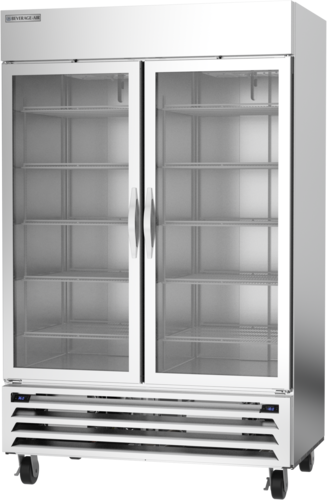 Beverage Air HBRF49HC-1-A 2 Glass Door Dual Temp Refrigerator Freezer | 42.02 Cu. Ft.