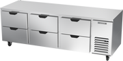 Beverage Air UCRD93AHC-6 93" 6-Drawer Undercounter Refrigerator | 29.7 Cu. Ft.