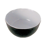 Thunder Group 176 oz. Two Tone Black Pearl Melamine Serving Bowl | Model No. RF5112BW