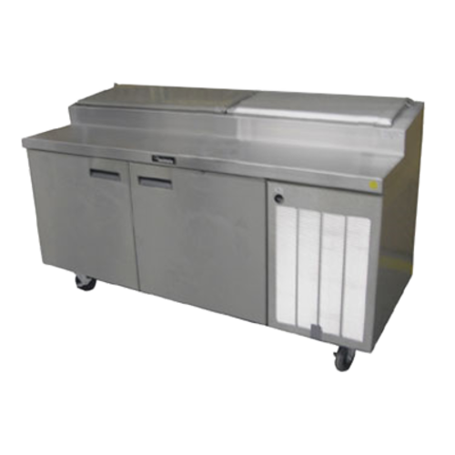 Delfield 18660PTBMP 60" 2 Door Refrigerated Pizza Prep Table | (7) 1/3 Pan