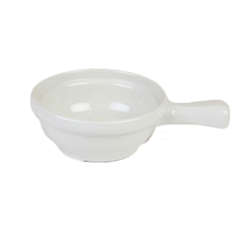 Thunder Group CR305V 4 1/4" X 6 3/4" X 2", Soup Bowl W/Handle, Ivory 10 oz. | Case of 12
