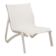 Grosfillex US001096 Sunset Stacking Outdoor Lounge Chair | White/Glacier White