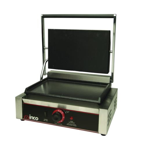 Winco ESG-1 14" Countertop Sandwich / Panini Grill | Smooth Plates