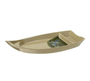 G.E.T. 136-TD Traditional 10-1/2" 10 oz. Melamine Boat Plate | Case of 12