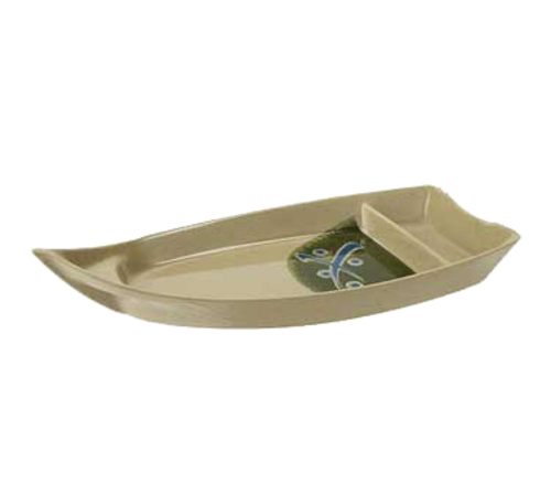 G.E.T. 136-TD Traditional 10-1/2" 10 oz. Melamine Boat Plate | Case of 12