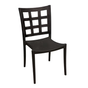 Grosfillex US647017 Plazza Stacking Indoor Side Chair | Black