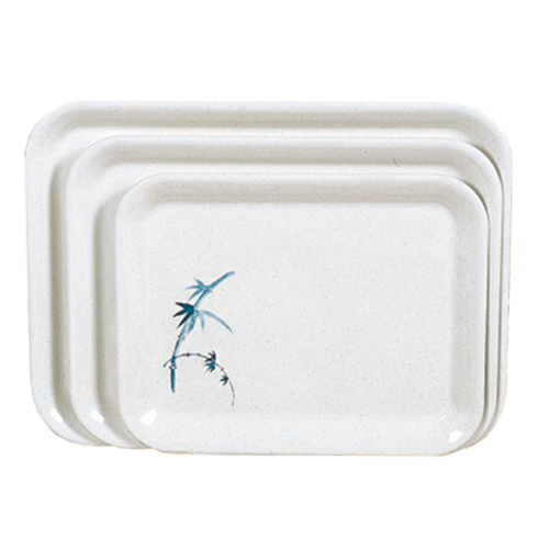 Thunder Group 0902BB Blue Bamboo 15 1/4" X 11 1/2" Tray  | Case of 12