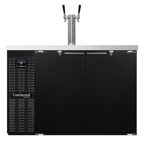 Continental KC50N Black Enamel Draft Beer Keg Cooler | 2 Kegs