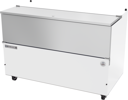 Beverage Air SM58HC-W 58" White Single Sided Cold Wall Milk Cooler | 16 Crate Capacity