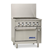 Imperial Range IR-36BR-126 Pro Series 36" Charbroiler Gas Range w/ Standard Oven | 125,000 BTU
